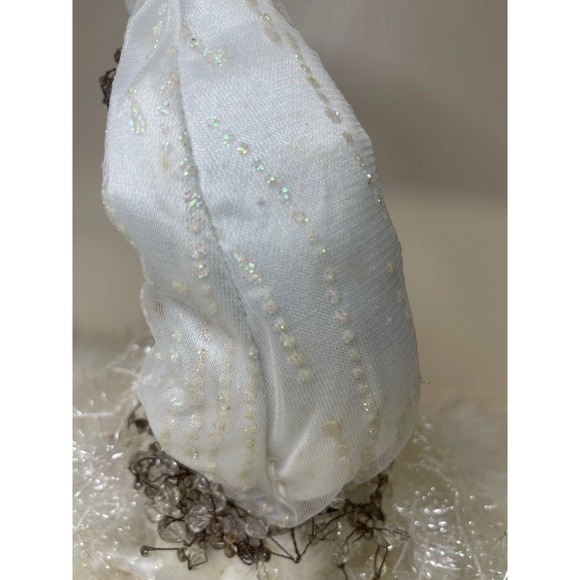 Vintage Dillard's Trimmings Porcelain Santa Head White Hanging Decor With Box - Picture 9 of 14